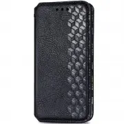 Кожаный чехол-книжка GETMAN Cubic (PU) для Xiaomi Redmi 9 Черный