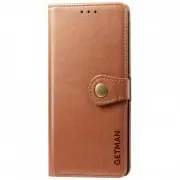 Кожаный чехол-книжка GETMAN Gallant (PU) для Xiaomi Redmi 10 Коричневый