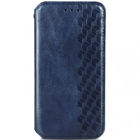 Кожаный чехол-книжка GETMAN Cubic (PU) для Samsung Galaxy A51 Синий