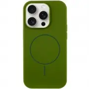 Чохол Silicone Case Full Protective (AA) NO LOGO with MagSafe для Apple iPhone 11 Pro (5.8") Зелений / Dark Olive