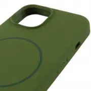 Чохол Silicone Case Full Protective (AA) NO LOGO with MagSafe для Apple iPhone 11 Pro (5.8") Зелений / Dark Olive