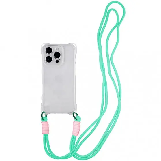 Чехол TPU CrossBody with straps для Apple iPhone 14 Pro Max (6.7") Transparent