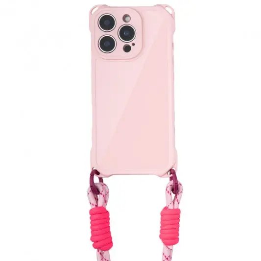 Чехол TPU CrossBody with straps для Apple iPhone 14 Pro Max (6.7") Pink - изображение 1