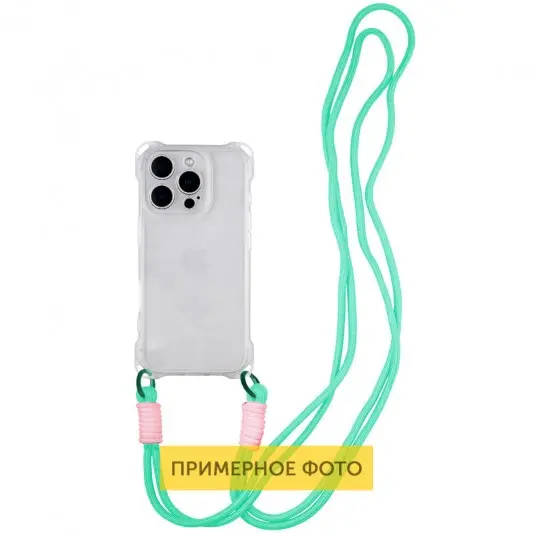 Чехол TPU CrossBody with straps для Apple iPhone 13 (6.1") Transparent