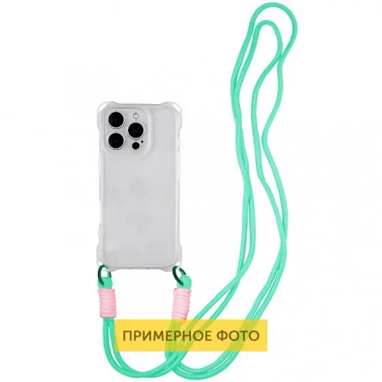 Чехол TPU CrossBody with straps для Apple iPhone 13 (6.1") Transparent