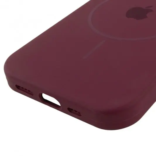 Чохол Silicone Case Full Protective (AA) with MagSafe для Apple iPhone 11 (6.1") Бордовий / Plum - зображення 4 