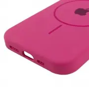 Чехол Silicone Case Full Protective (AA) with MagSafe для Apple iPhone 13 (6.1") Малиновый / Dragon Fruit