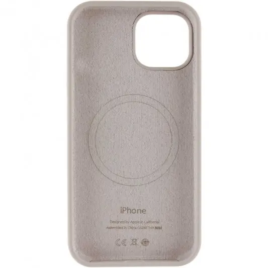 Чохол Silicone Case Full Protective (AA) with MagSafe для Apple iPhone 15 (6.1") Сірий / Light Grey - зображення 2 
