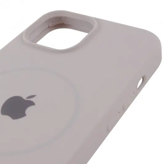 Чохол Silicone Case Full Protective (AA) with MagSafe для Apple iPhone 15 (6.1") Сірий / Light Grey - зображення 3 