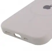 Чохол Silicone Case Full Protective (AA) with MagSafe для Apple iPhone 15 (6.1") Сірий / Light Grey