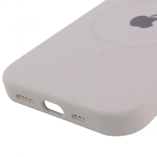 Чохол Silicone Case Full Protective (AA) with MagSafe для Apple iPhone 15 (6.1") Сірий / Light Grey - зображення 4 