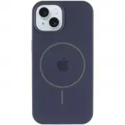 Чохол Silicone Case Full Protective (AA) with MagSafe для Apple iPhone 15 (6.1") Темно-синій / Midnight blue