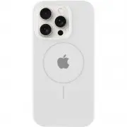 Чехол Silicone Case Full Protective (AA) with MagSafe для Apple iPhone 15 Pro Max (6.7") Белый / White