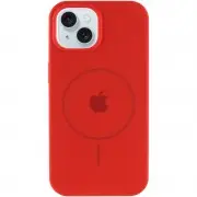 Чехол Silicone Case Full Protective (AA) with MagSafe для Apple iPhone 14 (6.1") Красный / Red