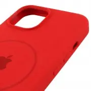 Чехол Silicone Case Full Protective (AA) with MagSafe для Apple iPhone 14 (6.1") Красный / Red