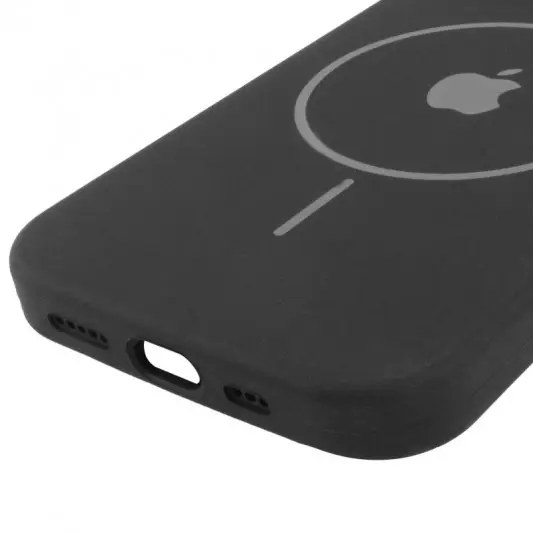 Чехол Silicone Case Full Protective (AA) with MagSafe для Apple iPhone 14 (6.1") Черный / Black - изображение 4