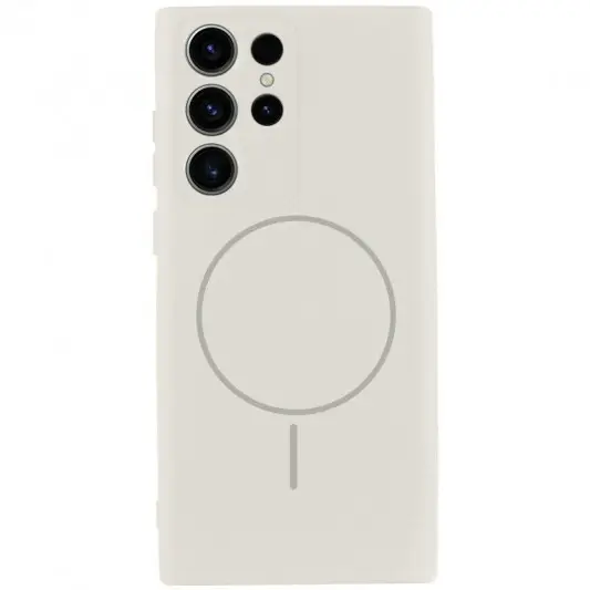 Чохол Silicone Cover Lakshmi Full Camera (AA) with MagFit для Samsung Galaxy S23 Ultra Білий / White
