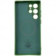 Чохол Silicone Cover Lakshmi Full Camera (AA) with MagFit для Samsung Galaxy S23 Ultra Зелений / Dark green