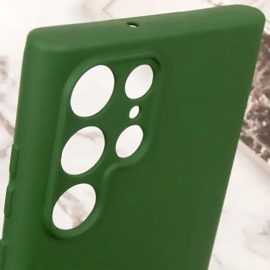 Чохол Silicone Cover Lakshmi Full Camera (AA) with MagFit для Samsung Galaxy S23 Ultra Зелений / Dark green - зображення 3 