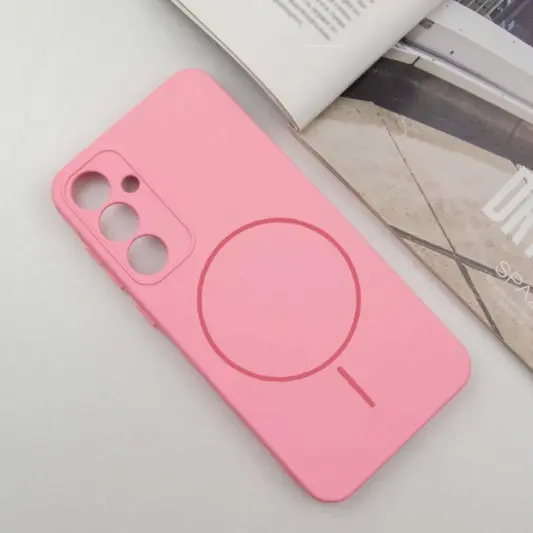 Чехол Silicone Cover Lakshmi Full Camera (AA) with MagFit для Samsung Galaxy S23+ Розовый / Light pink - изображение 1