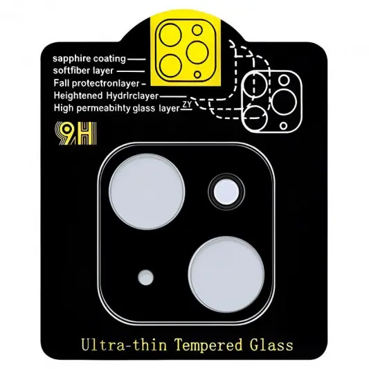 Защитное стекло на камеру Full Block (тех.пак) Apple iPhone 13 mini (5.4") / 13 (6.1") Черный