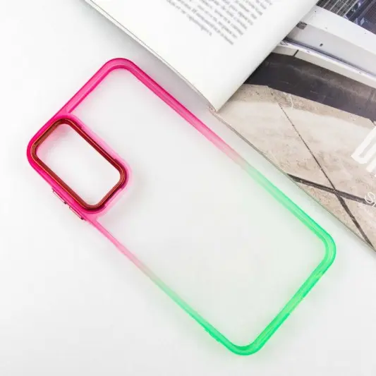 Чохол TPU+PC Fresh sip series для Samsung Galaxy A24 4G Салатовий / Рожевий - зображення 1 