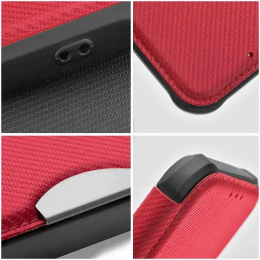 Кожаный чехол-книга GETMAN Razor (PU) для Samsung Galaxy A24 4G Red - изображение 3
