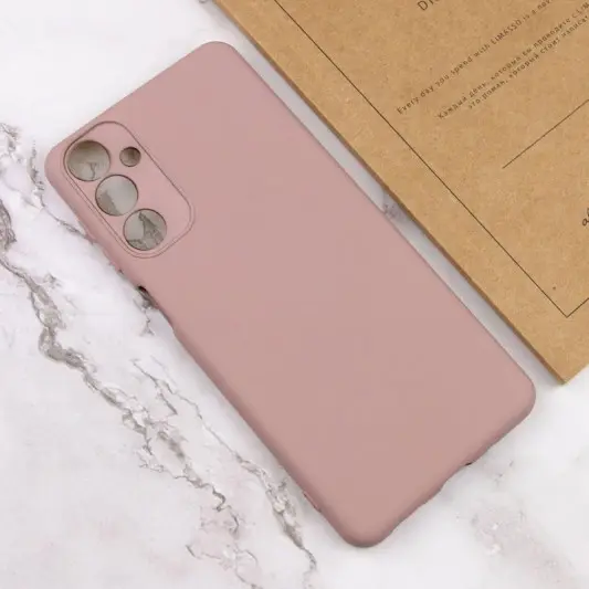 Чехол Silicone Cover Lakshmi Full Camera (A) для Samsung Galaxy A24 4G Розовый / Pink Sand - изображение 3