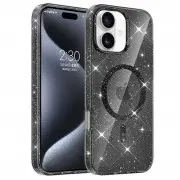 Чехол TPU Eclipse Sparkle (MagFit) для Apple iPhone 16 (6.1") Black