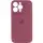 Чехол Silicone Case Full Camera Protective (AA) Apple iPhone 13 Pro Max (6.7") Бордовый / Plum