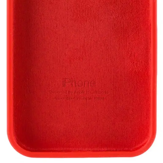 Чехол Silicone Case Full Protective (AA) Apple iPhone 16e (6.1") Красный / Red - изображение 2