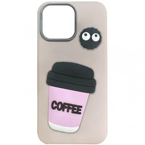 Чехол TPU Leather Toys для Apple iPhone 11 (6.1") Coffee / Pink
