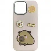 Чохол TPU Leather Toys для Apple iPhone 11 Pro (5.8") Capybara / Pink
