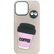Чохол TPU Leather Toys для Apple iPhone 11 Pro (5.8") Coffee / Pink