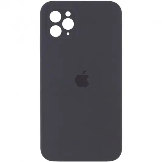 Чохол Silicone Case Square Full Camera Protective (AA) для Apple iPhone 11 Pro (5.8") Сірий / Dark Gray