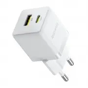 МЗП Baseus Palm Fast Charger 30W (1USB-A/1C) + кабель Type-C to Type-C (P1011160A) Moon White