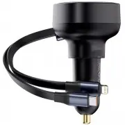 АЗП Baseus Enjoyment Pro 60W (1USB-C) + висувний кабель Type-C (C00057802111-01) Cluster Black