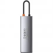 Перехідник HUB Baseus Metal Gleam 8-в-1 Type-C (CAHUB-CV0G) Gray
