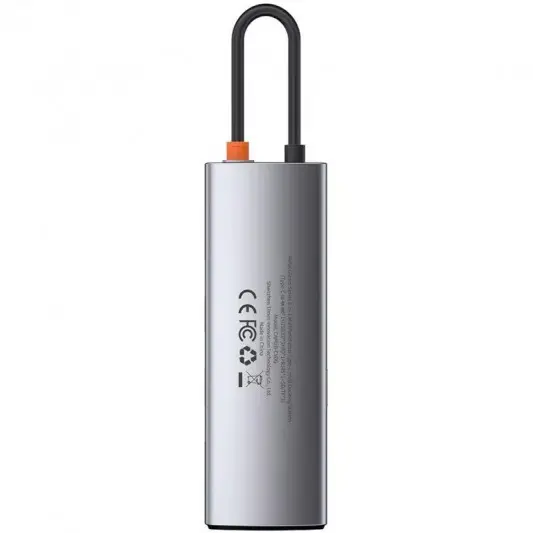 Перехідник HUB Baseus Metal Gleam Series 8-in-1 Multifunctional Type-C (CAHUB-CV0G) Gray - зображення 4 