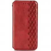 Кожаный чехол-книжка GETMAN Cubic (PU) для Samsung Galaxy A12 / M12 Красный