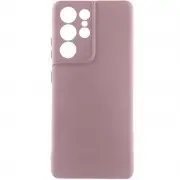 Чехол TPU GETMAN Liquid Silk Full Camera для Samsung Galaxy S21 Ultra Розовый / Pink Sand