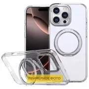 Чехол TPU+PC Empire с MagSafe and Ring для iPhone 16e (6.1") Clear