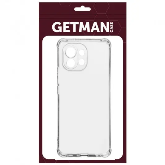 TPU чохол GETMAN Ease logo посилені кути Full Camera для Xiaomi Mi 11 Lite Безбарвний (прозорий) - зображення 3 
