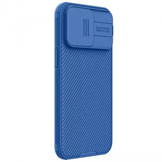 Карбонова накладка Nillkin CamShield Pro Magnetic для Apple iPhone 15 Pro Max (6.7") Blue - зображення 2 