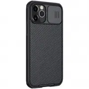 Карбонова накладка Nillkin CamShield Pro для Apple iPhone 12 Pro / 12 (6.1") Чорний / Black