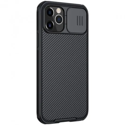 Карбонова накладка Nillkin CamShield Pro для Apple iPhone 12 Pro / 12 (6.1") Чорний / Black - зображення 2 