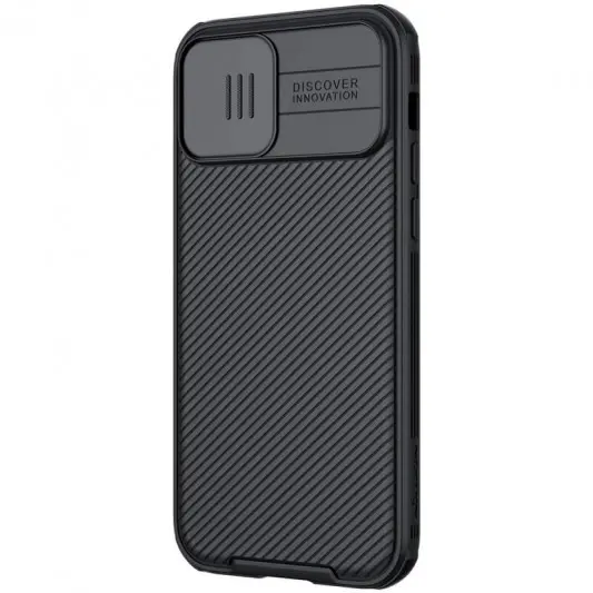 Карбонова накладка Nillkin CamShield Pro для Apple iPhone 12 Pro / 12 (6.1") Чорний / Black - зображення 3 