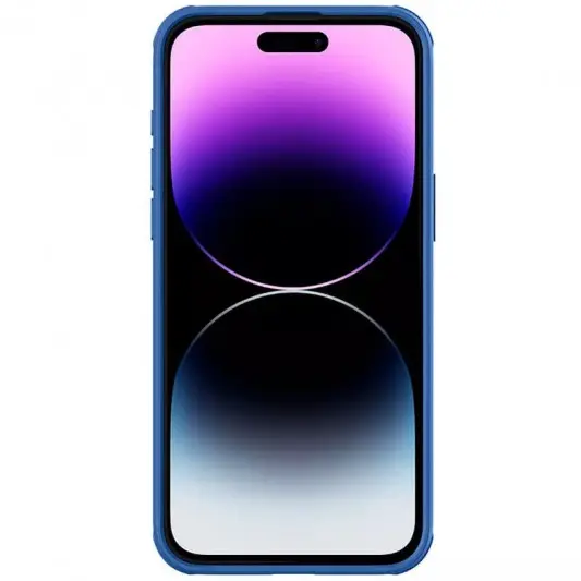 Карбоновая накладка Nillkin CamShield Pro Magnetic для Apple iPhone 15 Pro (6.1") Blue - изображение 4