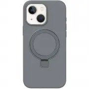 Чохол Silicone Case Full Protective NO LOGO with Ring для Apple iPhone 13 / 14 (6.1") Grey