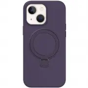 Чехол Silicone Case Full Protective NO LOGO with Ring для Apple iPhone 13/14 (6.1") Purple